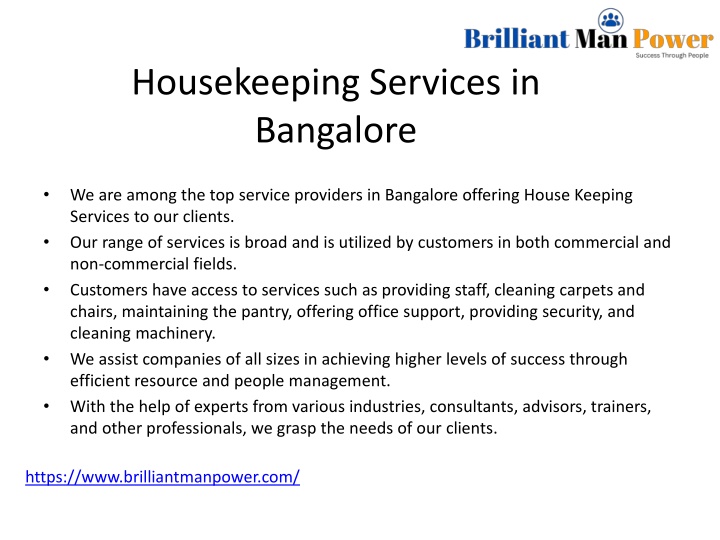 housekeeping services in bangalore