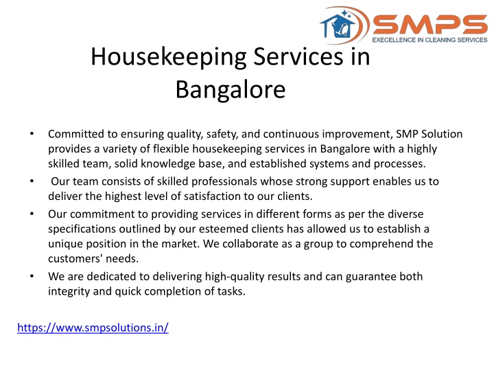 housekeeping services in bangalore