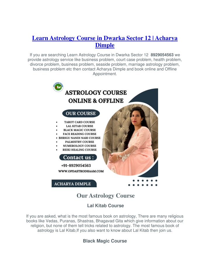 learn astrology course in dwarka sector