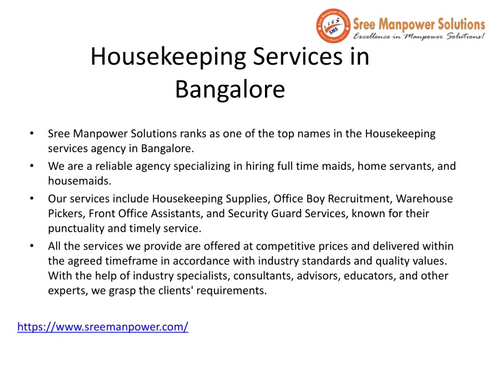 housekeeping services in bangalore