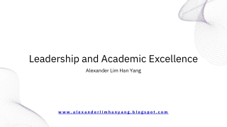 Alexander Lim Han Yang: A Legacy of Inspiration and Service
