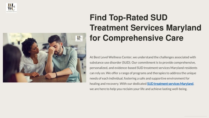 find top rated sud treatment services maryland