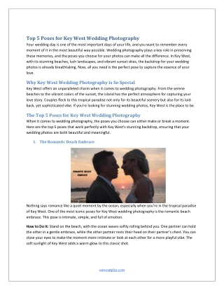 Top 5 Poses for Key West Wedding Photography