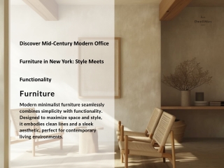 Discover Mid-Century Modern Office Furniture in New York: Style Meets Functional