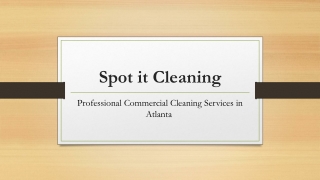 Professional Commercial Cleaning Services in Atlanta