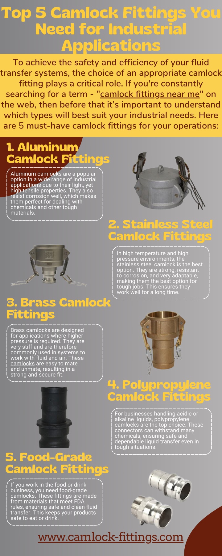 top 5 camlock fittings you need for industrial