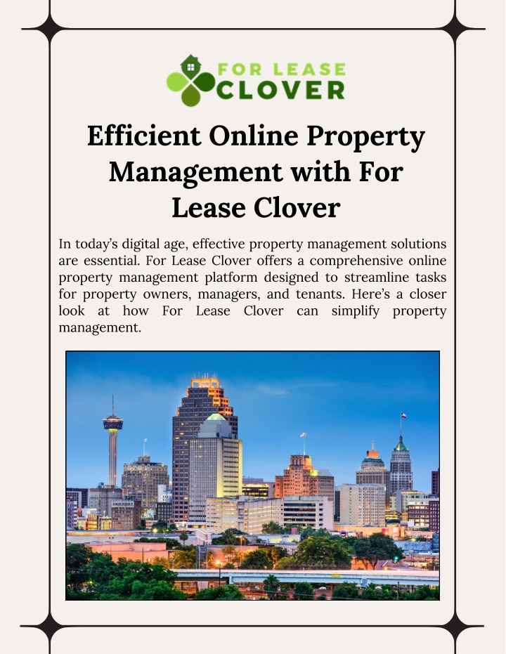 efficient online property management with