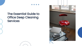 Comprehensive Office Deep Cleaning Services for a Healthier Workspace