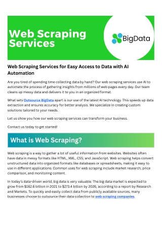 Best Web scraping services provider