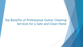 Benefits of Professional Gutter Cleaning Services for Your Home