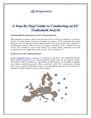 A Step-By-Step Guide to Conducting an EU Trademark Search