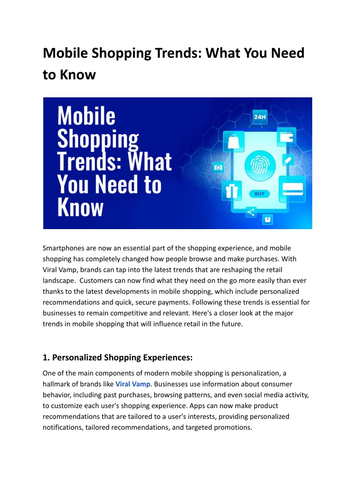 mobile shopping trends what you need to know