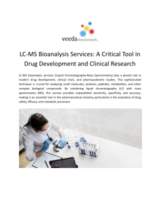 LC-MS Bioanalysis Services