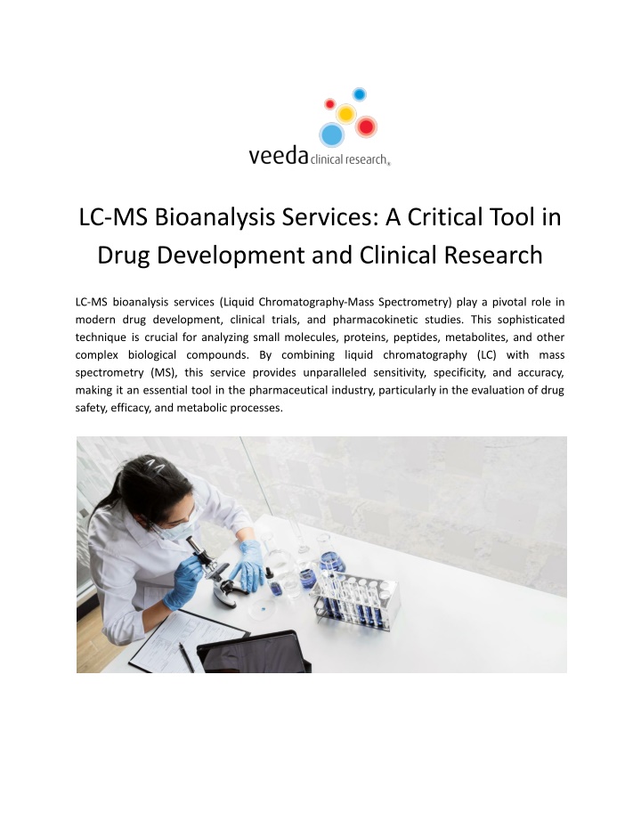 lc ms bioanalysis services a critical tool