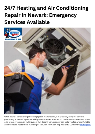 247 Heating and Air Conditioning Repair in Newark