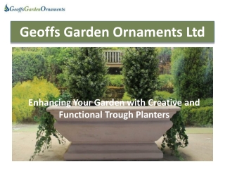 Enhancing Your Garden with Creative and Functional Trough Planters