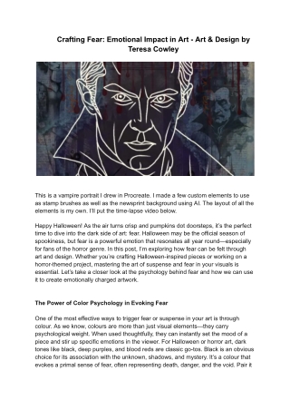 Crafting Fear_ Emotional Impact in Art - Art  Design by Teresa Cowley