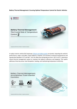 battery thermal management ensuring optimal