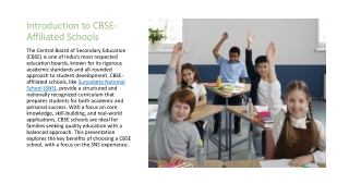 Why Choose a CBSE-Affiliated School - Insights and Advantages