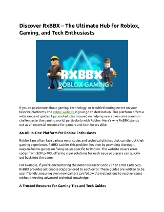 rxbbx website