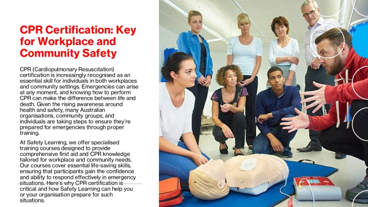 cpr certification key for workplace and community