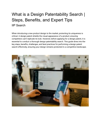 what is a design patentability search steps