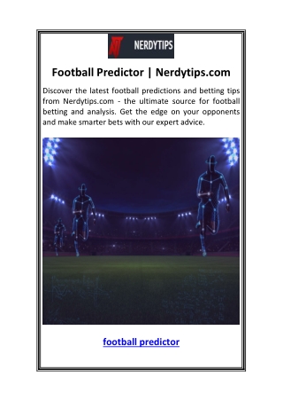 Football Predictor  Nerdytips.com