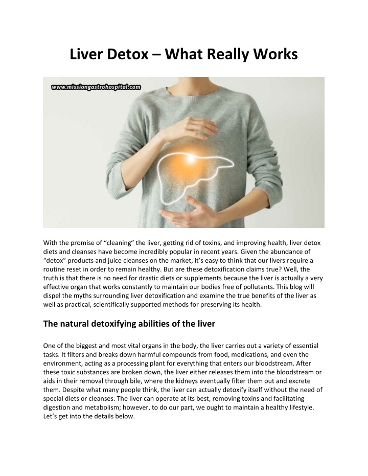 liver detox what really works