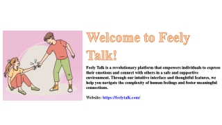 welcome to feely talk