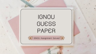 ignou guess paper