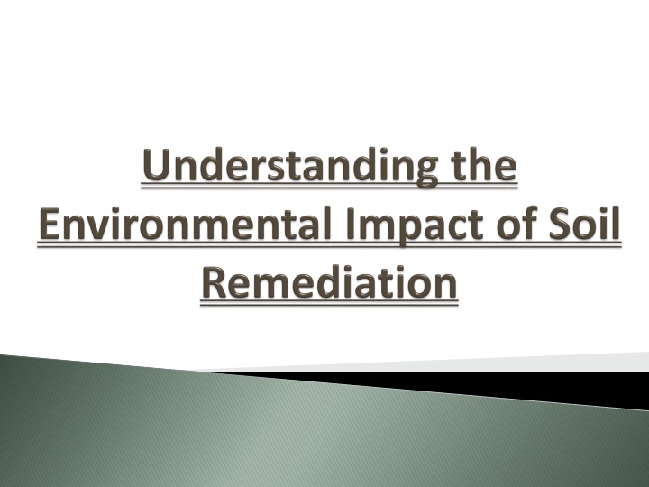 understanding the environmental impact of soil remediation