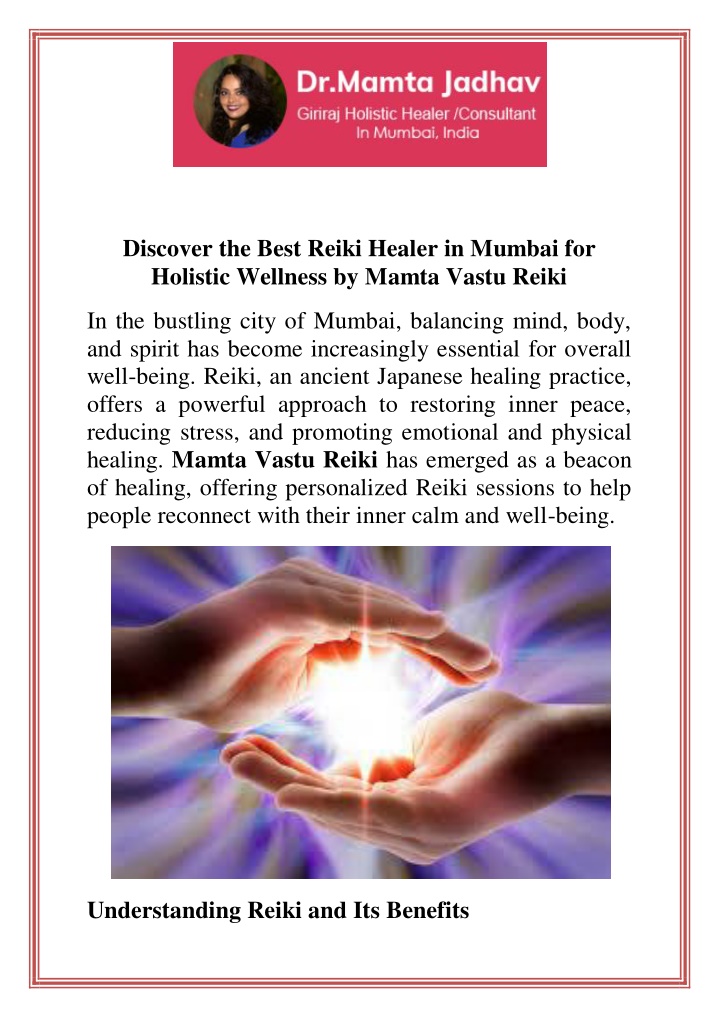 discover the best reiki healer in mumbai