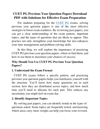 cuet pg previous year question papers download