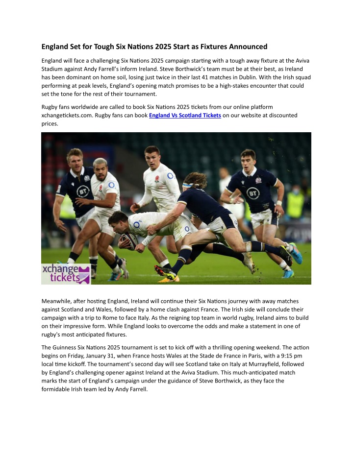 When Is The Six Nations 2025 Starting - Katherine D. Diorio