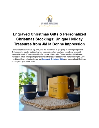 Exquisite Engraved Christmas Gifts for Every Taste