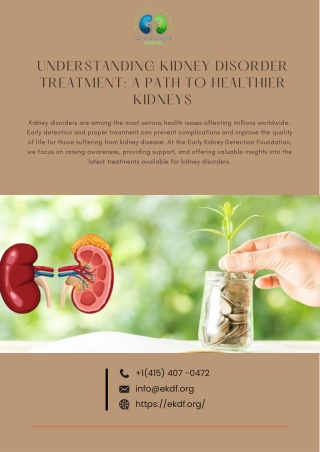 Effective Kidney Disorder Treatment Early Detection and Management Tips  Early Kidney Detection Foundation (2)