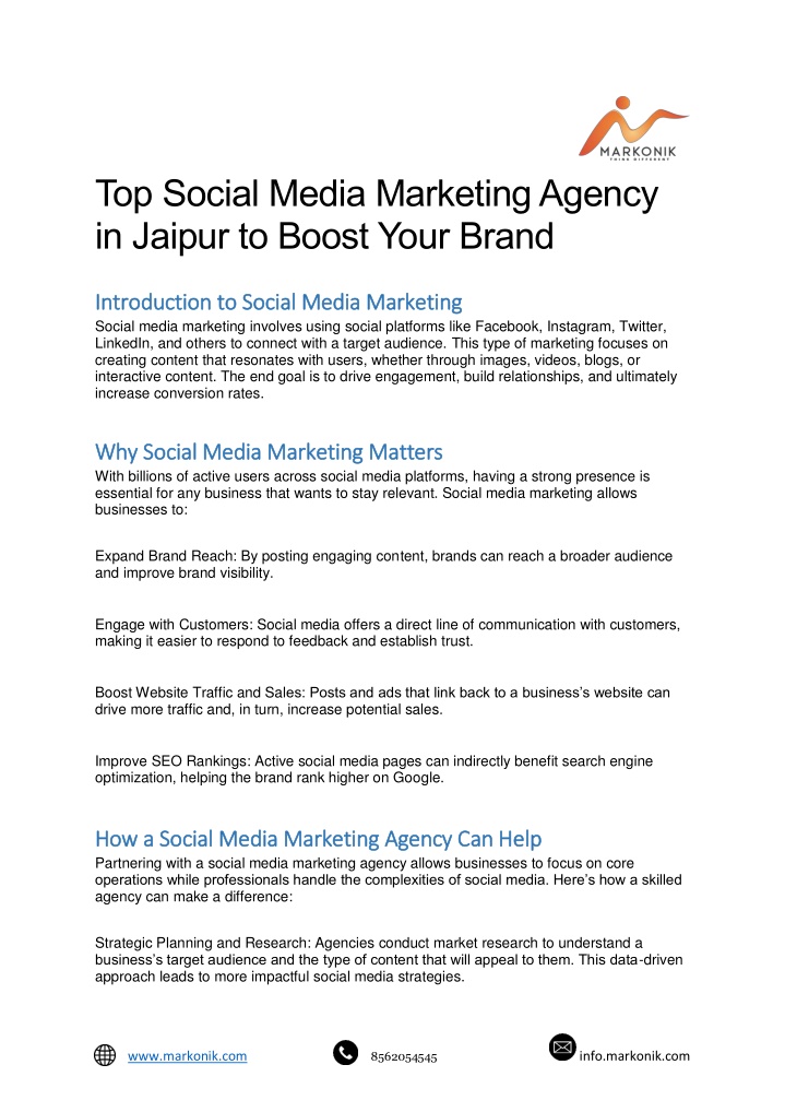 top social media marketing agency in jaipur