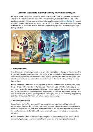 common mistakes to avoid when using your cricket