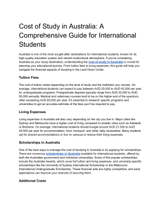 Understanding the Cost of Studying in Australia_ A Complete Guide