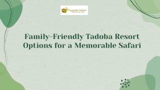 Family-Friendly Tadoba Resort Options for a Memorable Safari