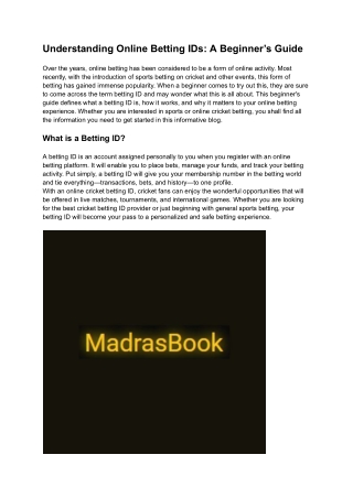 understanding online betting ids a beginner