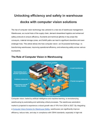 Unlocking efficiency and safety in warehouse docks with computer vision solutions (1)