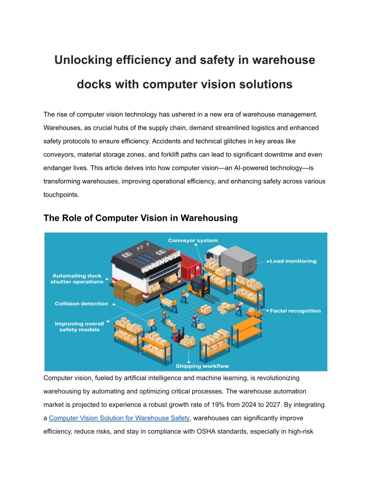 unlocking efficiency and safety in warehouse