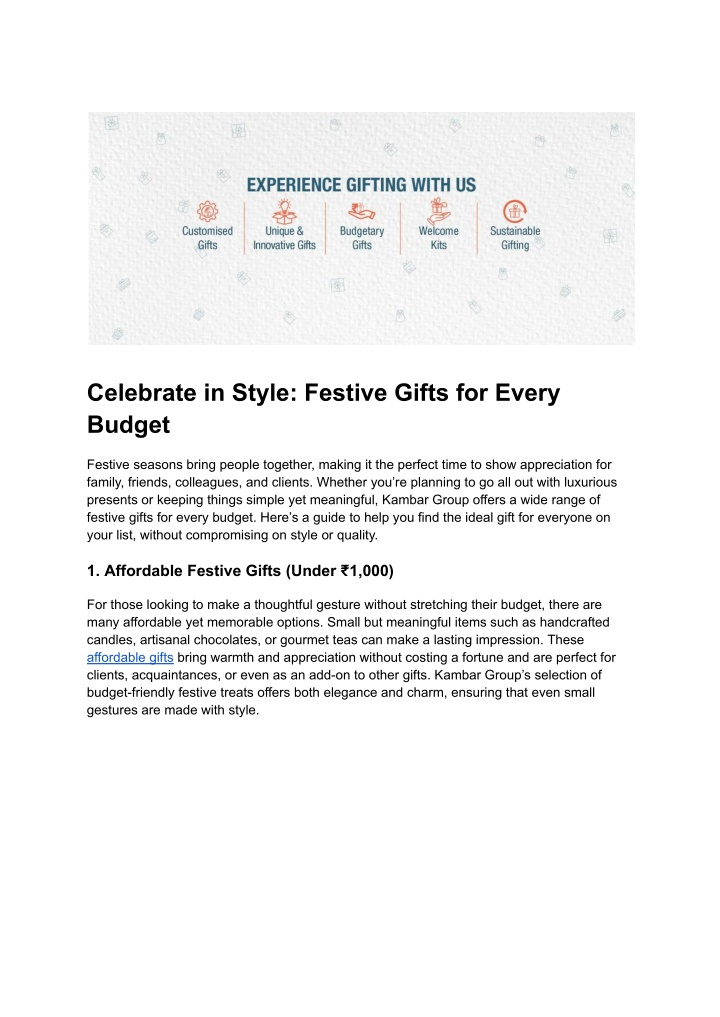 celebrate in style festive gifts for every budget