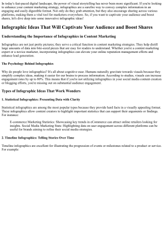 Infographic Ideas That Will Captivate Your Audience and Boost Shares