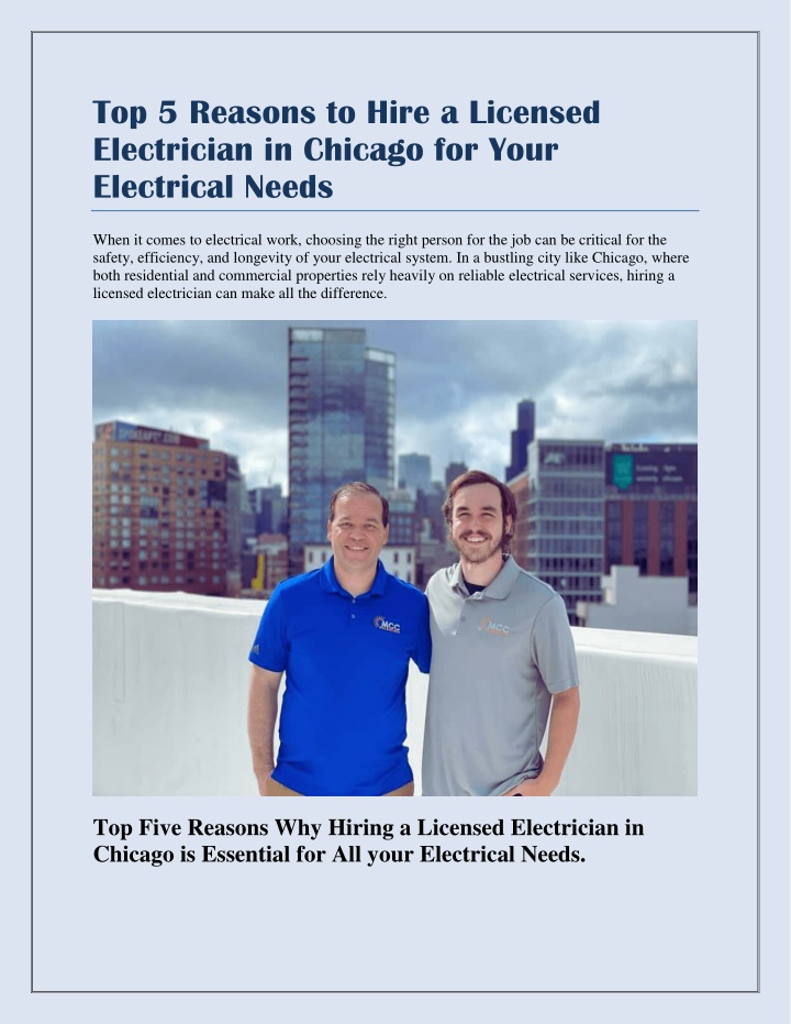 top 5 reasons to hire a licensed electrician