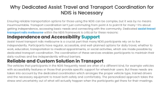 Why Dedicated Assist Travel and Transport Coordination for NDIS is Necessary