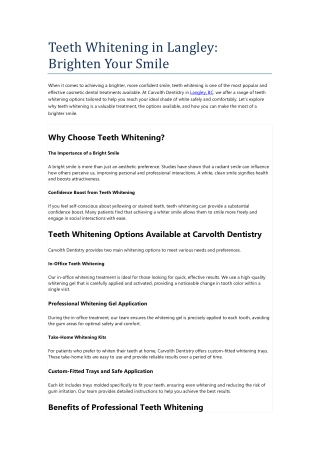 Teeth Whitening in Langley