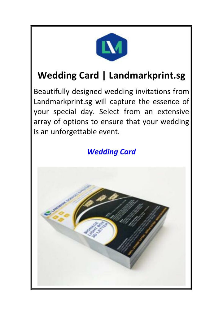 wedding card landmarkprint sg