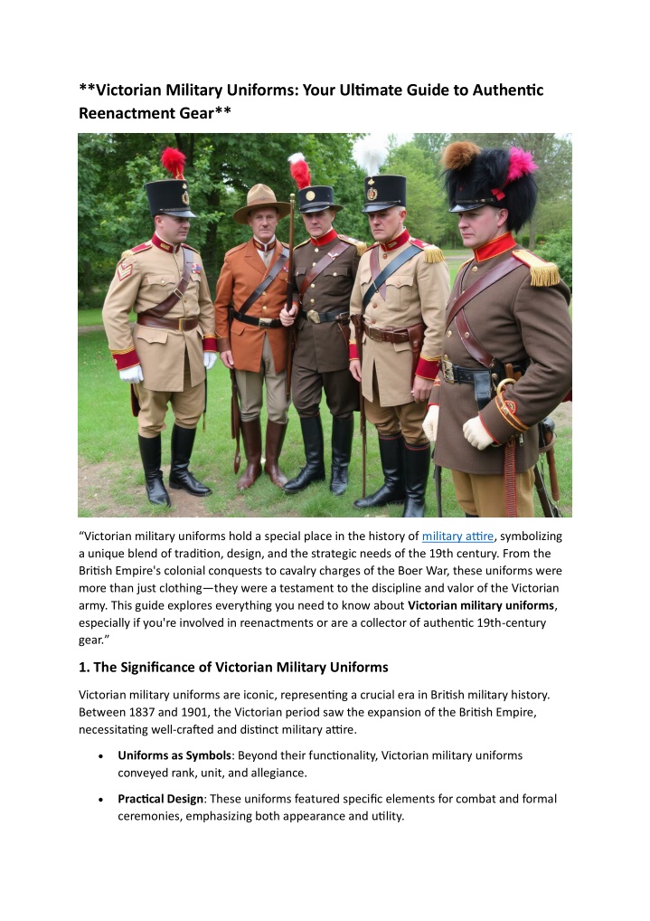 victorian military uniforms your ultimate guide